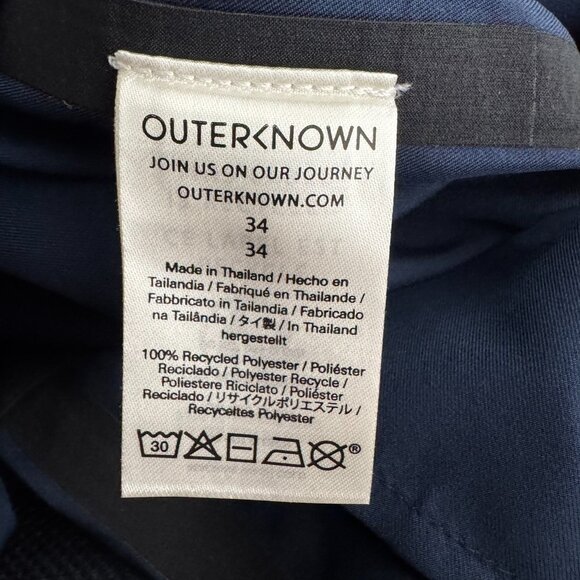 Outerknown Board Shorts Mens Size 34 Blue Solid Polyester Beach SW-2108 - Picture 8 of 10